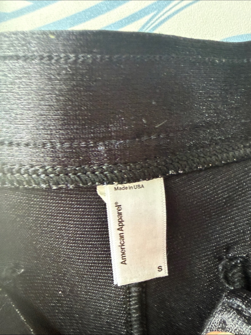 American apparel size small Black shiny Leggings - Picture 4 of 4